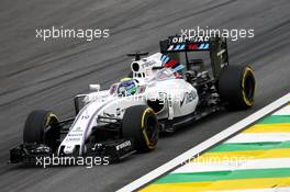 Felipe Massa (BRA) Williams FW38. 12.11.2016. Formula 1 World Championship, Rd 20, Brazilian Grand Prix, Sao Paulo, Brazil, Qualifying Day.