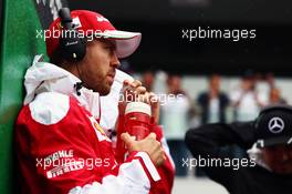 Sebastian Vettel (GER) Ferrari on the drivers parade. 13.11.2016. Formula 1 World Championship, Rd 20, Brazilian Grand Prix, Sao Paulo, Brazil, Race Day.