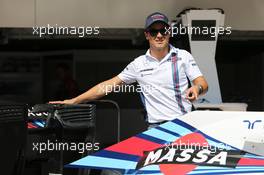 Felipe Massa (BRA) with a specially liveried Williams FW38 marking his retirement from F1. 10.11.2016. Formula 1 World Championship, Rd 20, Brazilian Grand Prix, Sao Paulo, Brazil, Preparation Day.