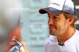 Fernando Alonso (ESP) McLaren with the media. 10.11.2016. Formula 1 World Championship, Rd 20, Brazilian Grand Prix, Sao Paulo, Brazil, Preparation Day.