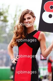 Grid girl. 12.06.2016. Formula 1 World Championship, Rd 7, Canadian Grand Prix, Montreal, Canada, Race Day.