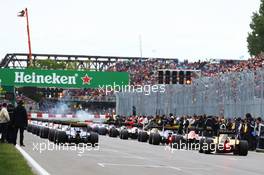 The grid sets off on the formation lap. 12.06.2016. Formula 1 World Championship, Rd 7, Canadian Grand Prix, Montreal, Canada, Race Day.