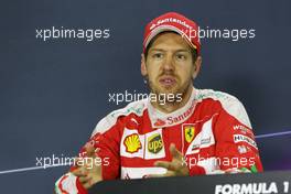 Sebastian Vettel (GER) Ferrari in the FIA Press Conference. 12.06.2016. Formula 1 World Championship, Rd 7, Canadian Grand Prix, Montreal, Canada, Race Day.