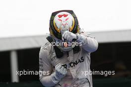 Race winner Lewis Hamilton (GBR) Mercedes AMG F1 celebrates in parc ferme. 12.06.2016. Formula 1 World Championship, Rd 7, Canadian Grand Prix, Montreal, Canada, Race Day.