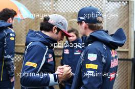 (L to R): Carlos Sainz Jr (ESP) Scuderia Toro Rosso with Max Verstappen (NLD) Red Bull Racing. 12.06.2016. Formula 1 World Championship, Rd 7, Canadian Grand Prix, Montreal, Canada, Race Day.