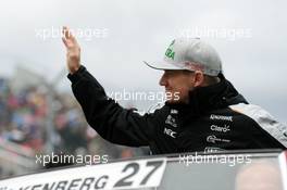 Nico Hulkenberg (GER) Sahara Force India F1 on the drivers parade. 12.06.2016. Formula 1 World Championship, Rd 7, Canadian Grand Prix, Montreal, Canada, Race Day.