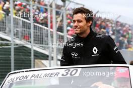 Jolyon Palmer (GBR) Renault Sport F1 Team on the drivers parade. 12.06.2016. Formula 1 World Championship, Rd 7, Canadian Grand Prix, Montreal, Canada, Race Day.