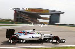 Felipe Massa (BRA) Williams FW38. 15.04.2016. Formula 1 World Championship, Rd 3, Chinese Grand Prix, Shanghai, China, Practice Day.