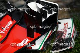 The broken front wing of Kimi Raikkonen (FIN) Ferrari. 17.04.2016. Formula 1 World Championship, Rd 3, Chinese Grand Prix, Shanghai, China, Race Day.