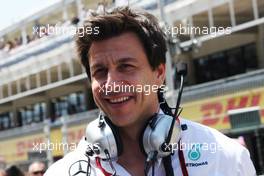 Toto Wolff (GER) Mercedes AMG F1 Shareholder and Executive Director on the grid. 15.05.2016. Formula 1 World Championship, Rd 5, Spanish Grand Prix, Barcelona, Spain, Race Day.