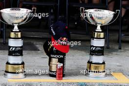 The trophies for race winner Max Verstappen (NLD) Red Bull Racing. 15.05.2016. Formula 1 World Championship, Rd 5, Spanish Grand Prix, Barcelona, Spain, Race Day.