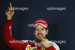 Sebastian Vettel (GER) Ferrari in the FIA Press Conference. 19.06.2016. Formula 1 World Championship, Rd 8, European Grand Prix, Baku Street Circuit, Azerbaijan, Race Day.