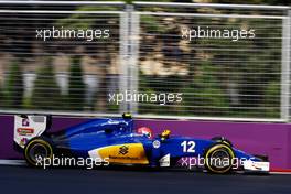 Felipe Nasr (BRA) Sauber C35. 19.06.2016. Formula 1 World Championship, Rd 8, European Grand Prix, Baku Street Circuit, Azerbaijan, Race Day.