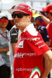 Kimi Raikkonen (FIN) Ferrari on the drivers parade. 19.06.2016. Formula 1 World Championship, Rd 8, European Grand Prix, Baku Street Circuit, Azerbaijan, Race Day.