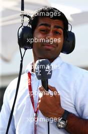 Karun Chandhok (IND) Channel 4 Technical Analyst. 19.06.2016. Formula 1 World Championship, Rd 8, European Grand Prix, Baku Street Circuit, Azerbaijan, Race Day.