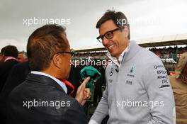Toto Wolff (GER) Mercedes AMG F1 Shareholder and Executive Director on the grid. 10.07.2016. Formula 1 World Championship, Rd 10, British Grand Prix, Silverstone, England, Race Day.