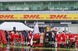 Kimi Raikkonen (FIN) Ferrari SF16-H on the grid. 10.07.2016. Formula 1 World Championship, Rd 10, British Grand Prix, Silverstone, England, Race Day.