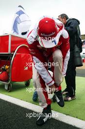 Kimi Raikkonen (FIN) Ferrari on the grid. 10.07.2016. Formula 1 World Championship, Rd 10, British Grand Prix, Silverstone, England, Race Day.