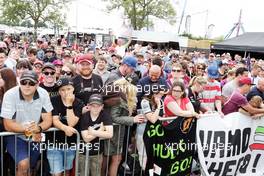 Fans at the Sahara Force India F1 Team Fan Zone at Woodlands Campsite. 09.07.2016. Formula 1 World Championship, Rd 10, British Grand Prix, Silverstone, England, Qualifying Day.