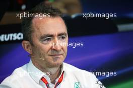 Paddy Lowe (GBR) Mercedes AMG F1 Executive Director (Technical) in the FIA Press Conference. 29.07.2016. Formula 1 World Championship, Rd 12, German Grand Prix, Hockenheim, Germany, Practice Day.