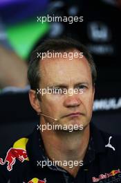 Paul Monaghan (GBR) Red Bull Racing Chief Engineer in the FIA Press Conference. 29.07.2016. Formula 1 World Championship, Rd 12, German Grand Prix, Hockenheim, Germany, Practice Day.