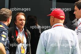 (L to R): Christian Horner (GBR) Red Bull Racing Team Principal with Emerson Fittipaldi (BRA), Niki Lauda (AUT) Mercedes Non-Executive Chairman, and Toto Wolff (GER) Mercedes AMG F1 Shareholder and Executive Director. 29.07.2016. Formula 1 World Championship, Rd 12, German Grand Prix, Hockenheim, Germany, Practice Day.