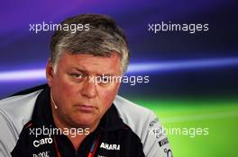 Otmar Szafnauer (USA) Sahara Force India F1 Chief Operating Officer in the FIA Press Conference. 29.07.2016. Formula 1 World Championship, Rd 12, German Grand Prix, Hockenheim, Germany, Practice Day.