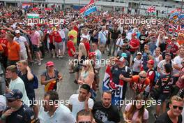 Fans at the podium. 31.07.2016. Formula 1 World Championship, Rd 12, German Grand Prix, Hockenheim, Germany, Race Day.