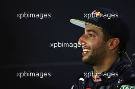 Daniel Ricciardo (AUS) Red Bull Racing in the FIA Press Conference. 31.07.2016. Formula 1 World Championship, Rd 12, German Grand Prix, Hockenheim, Germany, Race Day.