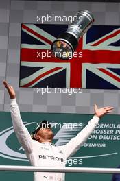 1st place Lewis Hamilton (GBR) Mercedes AMG F1 W07 . 31.07.2016. Formula 1 World Championship, Rd 12, German Grand Prix, Hockenheim, Germany, Race Day.