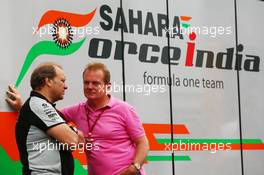 (L to R): Robert Fernley (GBR) Sahara Force India F1 Team Deputy Team Principal with Jonathan Palmer (GBR) on the drivers parade. 31.07.2016. Formula 1 World Championship, Rd 12, German Grand Prix, Hockenheim, Germany, Race Day.
