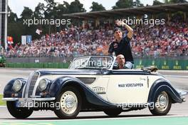 Max Verstappen (NLD) Red Bull Racing on the drivers parade. 31.07.2016. Formula 1 World Championship, Rd 12, German Grand Prix, Hockenheim, Germany, Race Day.
