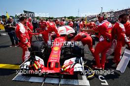 Sebastian Vettel (GER) Ferrari SF16-H on the grid. 24.07.2016. Formula 1 World Championship, Rd 11, Hungarian Grand Prix, Budapest, Hungary, Race Day.