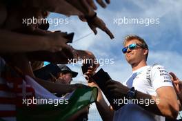 Nico Rosberg (GER) Mercedes AMG F1 signs autographs for the fans. 21.07.2016. Formula 1 World Championship, Rd 11, Hungarian Grand Prix, Budapest, Hungary, Preparation Day.
