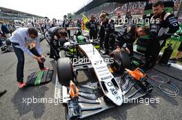 Nico Hulkenberg (GER) Sahara Force India F1 VJM09 on the grid. 04.09.2016. Formula 1 World Championship, Rd 14, Italian Grand Prix, Monza, Italy, Race Day.
