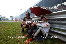 Romain Grosjean (FRA) Haas F1 Team on the grid. 04.09.2016. Formula 1 World Championship, Rd 14, Italian Grand Prix, Monza, Italy, Race Day.