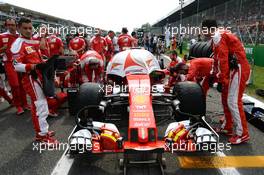 Sebastian Vettel (GER) Ferrari SF16-H on the grid. 04.09.2016. Formula 1 World Championship, Rd 14, Italian Grand Prix, Monza, Italy, Race Day.