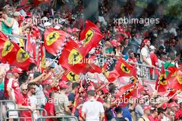 Ferrari fans and flags. 04.09.2016. Formula 1 World Championship, Rd 14, Italian Grand Prix, Monza, Italy, Race Day.