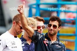 Daniel Ricciardo (AUS) Red Bull Racing on the drivers parade. 04.09.2016. Formula 1 World Championship, Rd 14, Italian Grand Prix, Monza, Italy, Race Day.
