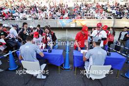 (L to R): Esteban Ocon (FRA) Manor Racing and Pascal Wehrlein (GER) Manor Racing sign autographs for the fans. 06.10.2016. Formula 1 World Championship, Rd 17, Japanese Grand Prix, Suzuka, Japan, Preparation Day.