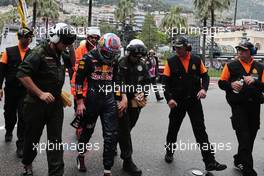 Max Verstappen (NLD) Red Bull Racing retired from the race. 29.05.2015. Formula 1 World Championship, Rd 6, Monaco Grand Prix, Monte Carlo, Monaco, Race Day.