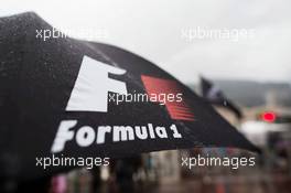 F1 Umbrella. 29.05.2015. Formula 1 World Championship, Rd 6, Monaco Grand Prix, Monte Carlo, Monaco, Race Day.