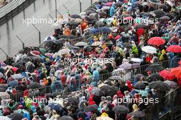 Fans in the grandstand. 29.05.2015. Formula 1 World Championship, Rd 6, Monaco Grand Prix, Monte Carlo, Monaco, Race Day.