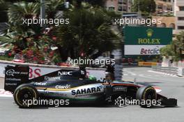 Nico Hulkenberg (GER) Sahara Force India F1 VJM09. 26.05.2016. Formula 1 World Championship, Rd 6, Monaco Grand Prix, Monte Carlo, Monaco, Practice Day.