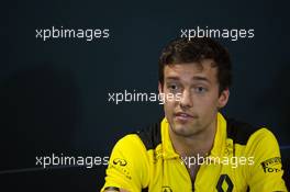 Jolyon Palmer (GBR) Renault Sport F1 Team in the FIA Press Conference. 25.05.2016. Formula 1 World Championship, Rd 6, Monaco Grand Prix, Monte Carlo, Monaco, Preparation Day.