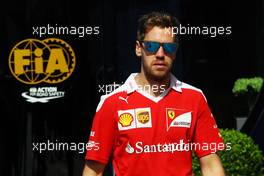 Sebastian Vettel (GER) Ferrari. 25.05.2016. Formula 1 World Championship, Rd 6, Monaco Grand Prix, Monte Carlo, Monaco, Preparation Day.