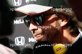 Fernando Alonso (ESP) McLaren with the media. 25.05.2016. Formula 1 World Championship, Rd 6, Monaco Grand Prix, Monte Carlo, Monaco, Preparation Day.