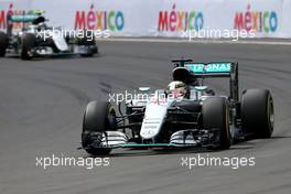 Lewis Hamilton (GBR) Mercedes AMG F1  andNico Rosberg (GER) Mercedes AMG F1   30.10.2016. Formula 1 World Championship, Rd 19, Mexican Grand Prix, Mexico City, Mexico, Race Day.