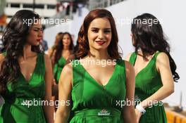 Grid girls. 29.10.2016. Formula 1 World Championship, Rd 19, Mexican Grand Prix, Mexico City, Mexico, Qualifying Day.
