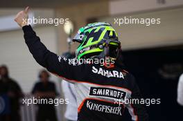 Nico Hulkenberg (GER) Sahara Force India F1 in qualifying parc ferme. 29.10.2016. Formula 1 World Championship, Rd 19, Mexican Grand Prix, Mexico City, Mexico, Qualifying Day.